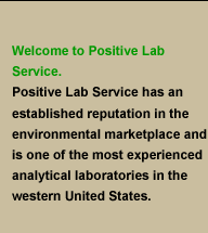Welcome to the Positive Lab Service Web Site!
